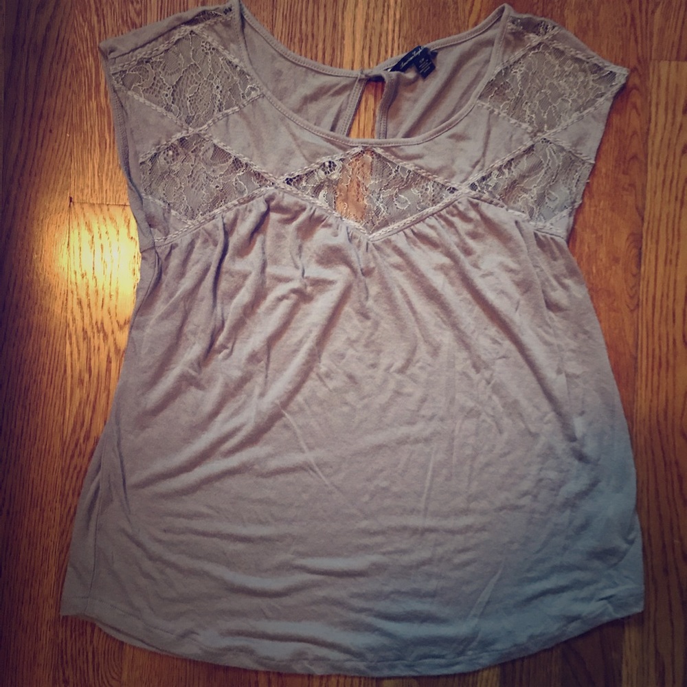 Beige American Eagle Outfitters blouse